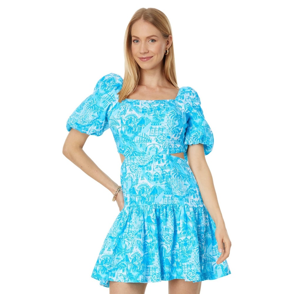Lilly Pulitzer Kylanne Linen Puff Sleeve Minidress Small NWT